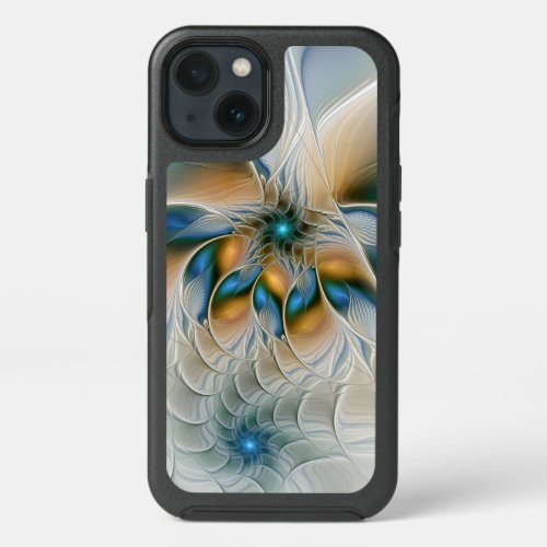 Soaring Abstract Fantasy Fractal Art With Blue iPhone 13 Case