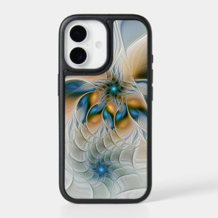 Soaring, Abstract Fantasy Fractal Art With Blue iPhone 17 Case