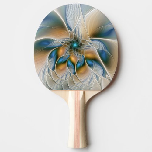 Soaring Abstract Fantasy Fractal Art With Blue Ping Pong Paddle