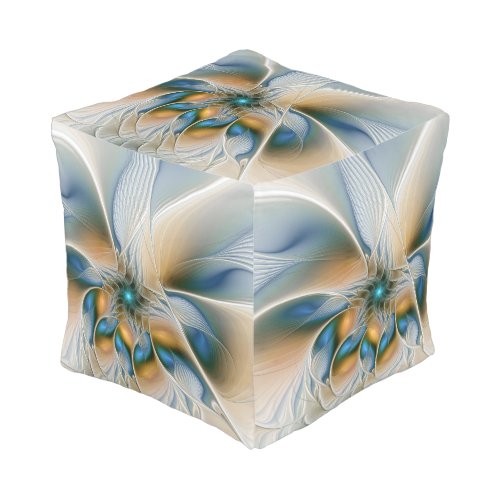 Soaring Abstract Fantasy Fractal Art With Blue Pouf