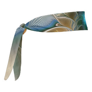 Soaring, Abstract Fantasy Fractal Art With Blue Tie Headband