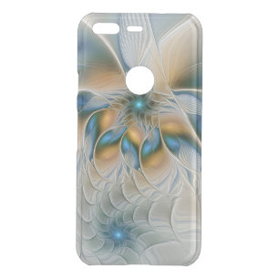 Soaring, Abstract Fantasy Fractal Art With Blue Uncommon Google Pixel Case
