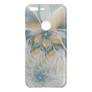 Soaring, Abstract Fantasy Fractal Art With Blue Uncommon Google Pixel XL Case