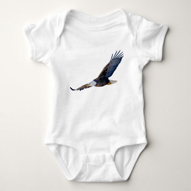 Soaring Bald Eagle Baby Bodysuit (Front)