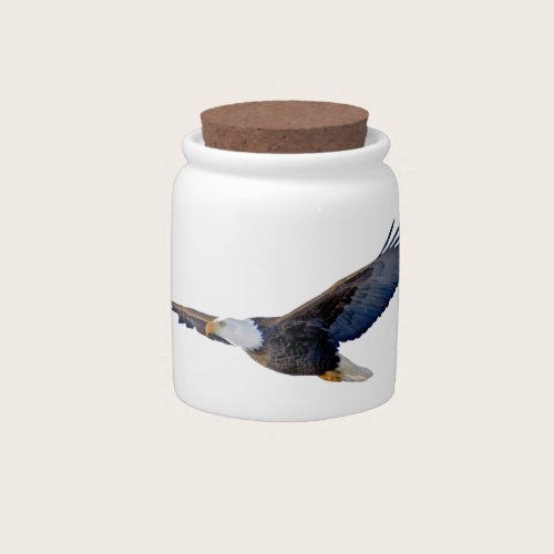 Soaring Bald Eagle Candy Jar