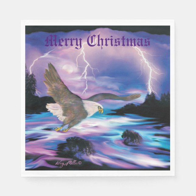 Soaring Bald Eagle Napkins (Front)