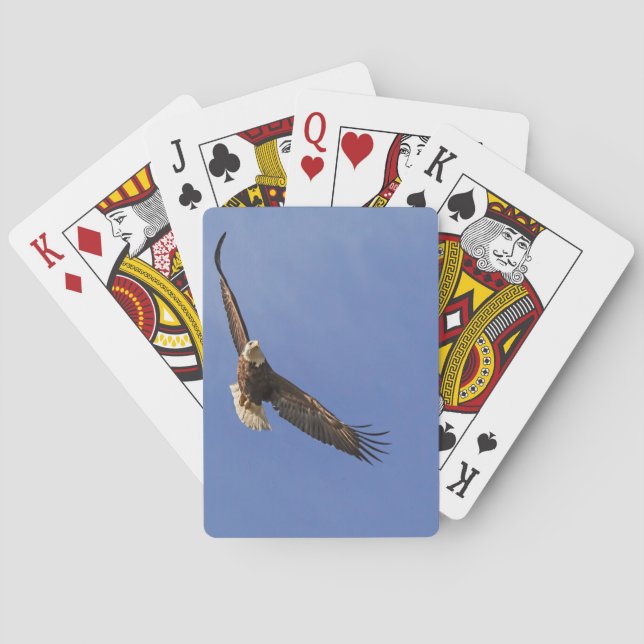 Soaring Bald Eagle Poker Cards (Back)