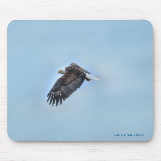 Soaring Bald Eagle Wildife Photo 4 Mouse Pad (Front)
