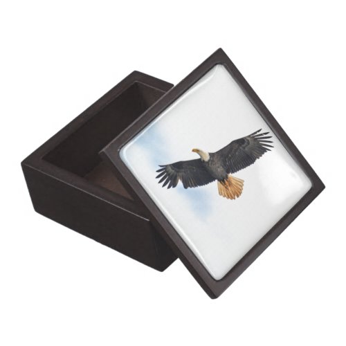 Soaring Bald Eagle Wildife Photo Art Keepsake Box