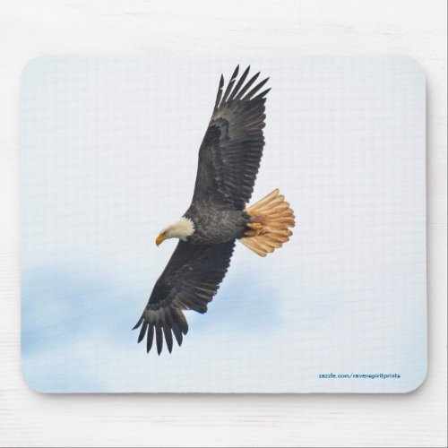 Soaring Bald Eagle Wildife Photo Art Mouse Pad