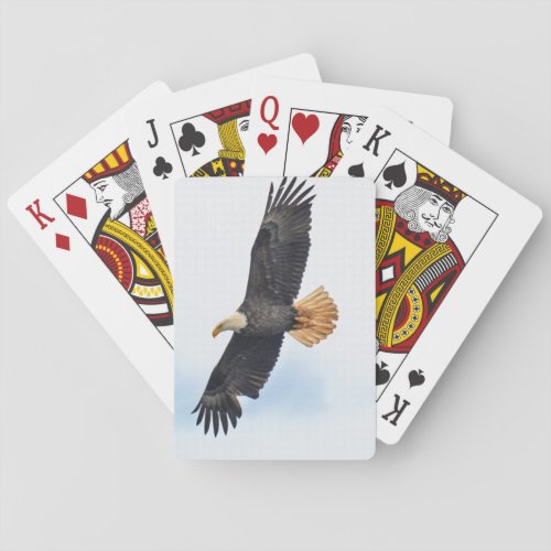 Soaring Bald Eagle Wildife Photo Art Playing Cards