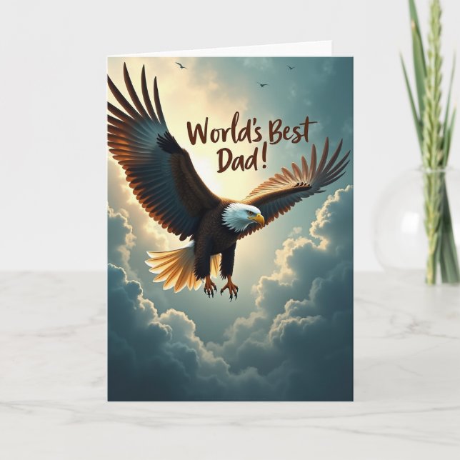 Soaring Best Dad Tribute Card (Front)