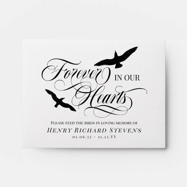 Soaring Birds Forever In Our Hearts Bird Seeds Envelope (Front)