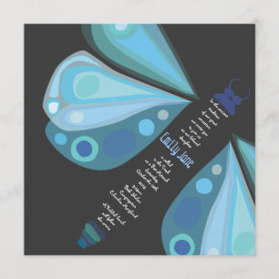 SOARING BUTTERFLY Bat Mitzvah Invitation
