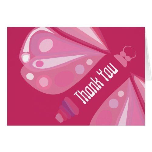 SOARING BUTTERFLY Blue Bat Thank You Card