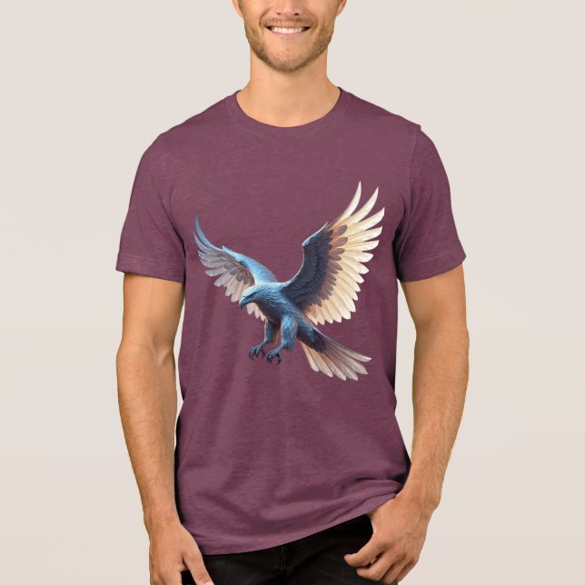 Soaring Crystal Eagle – Symbol of Transformation Tri-Blend Shirt (Front)