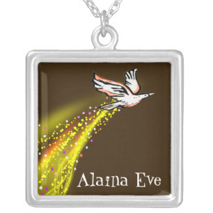 Soaring Dove Bat Bar Mitzvah Gift Necklace gold