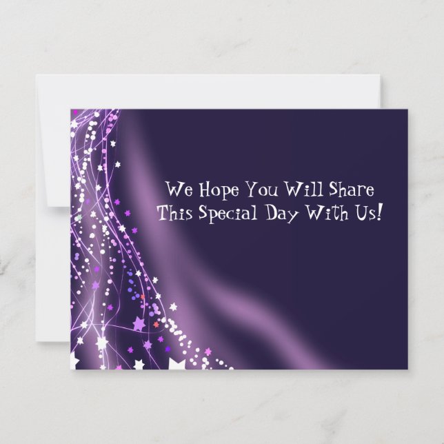 Soaring Dove Bat Bar Mitzvah Invitation reply card (Front)