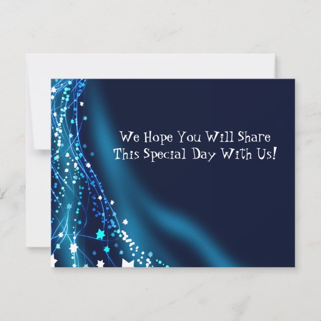 Soaring Dove Bat Bar Mitzvah Invitation reply card (Front)