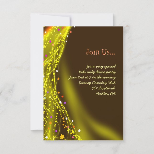 Soaring Dove Bat Bar Mitzvah Reception Party Card (Front)