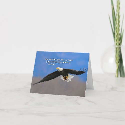 Soaring Eagle and Turkeys Thank You Card