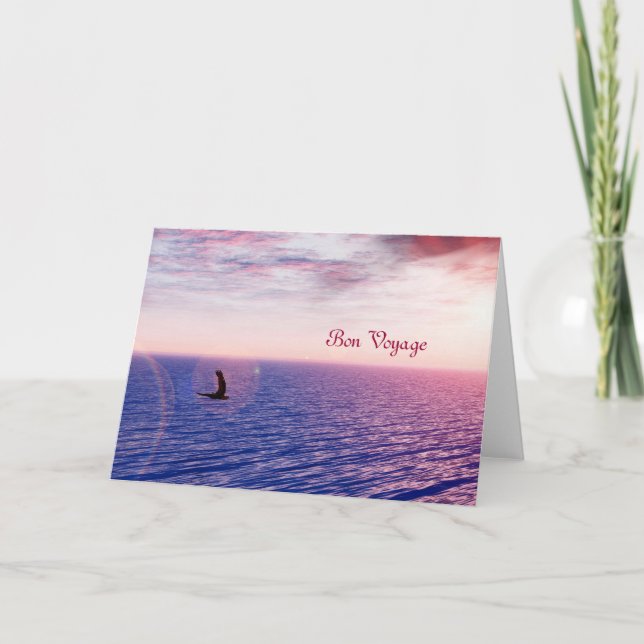 soaring eagle bon voyage greeting card (Front)