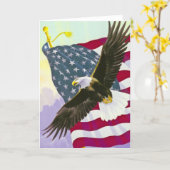 Soaring Eagle Card (Yellow Flower)