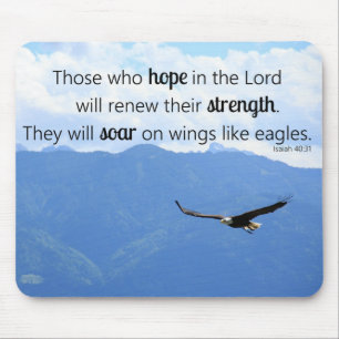 Soaring Eagle Christian Strength Isaiah 40:31 Mouse Pad