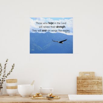 Soaring Eagle Christian Strength Isaiah 40:31 Poster | Zazzle