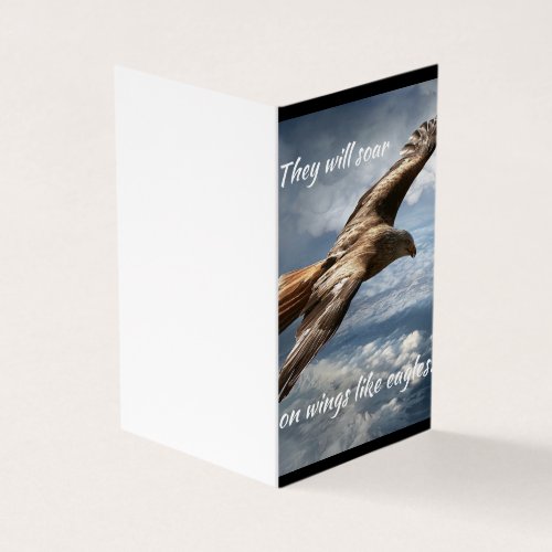 Soaring Eagle Motivational Bible Quote Card