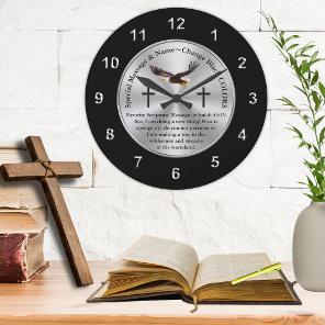 Soaring Eagle Personalized, Christian Wall Clock