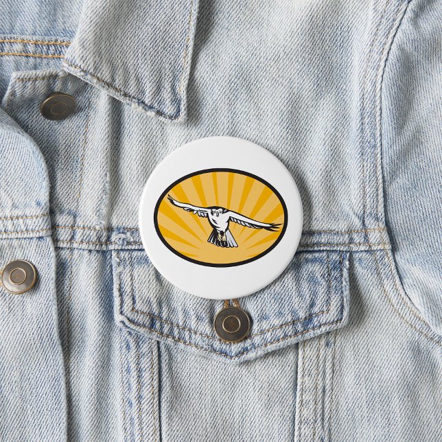 Soaring Falcon Bold Bird of Prey Button (Creator Uploaded)