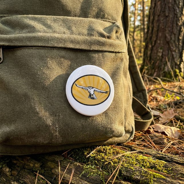 Soaring Falcon Bold Bird of Prey Button (Creator Uploaded)