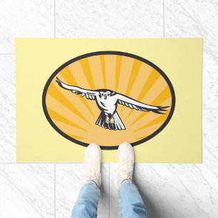 Soaring Falcon Bold Bird of Prey Doormat