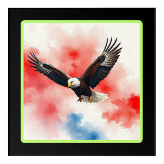 Soaring Freedom: The Bald Eagle in Abstract Glory Acrylic Print