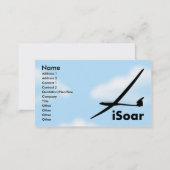 Soaring Gliding Sailplane Glider Business Card (Front/Back)