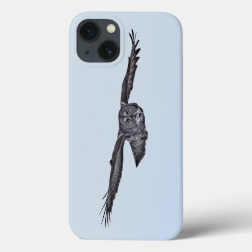 Soaring Great Grey Owl Wildlife Photo iPhone 13 Case
