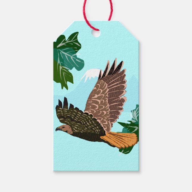 Soaring Hawk Gift Tag  (Front)