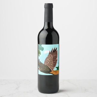 Soaring Hawk Gift Tag Wine Label