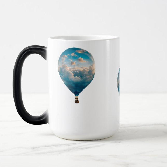 Soaring Heights: Hot Air Balloon Adventure Mug (Left)