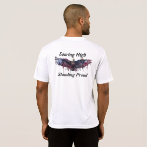 Soaring High Standing Proud USA Eagle Flag  T-Shirt