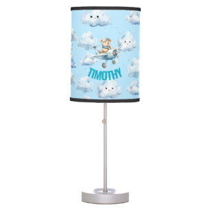 Soaring High with Teddy the Pilot Table Lamp