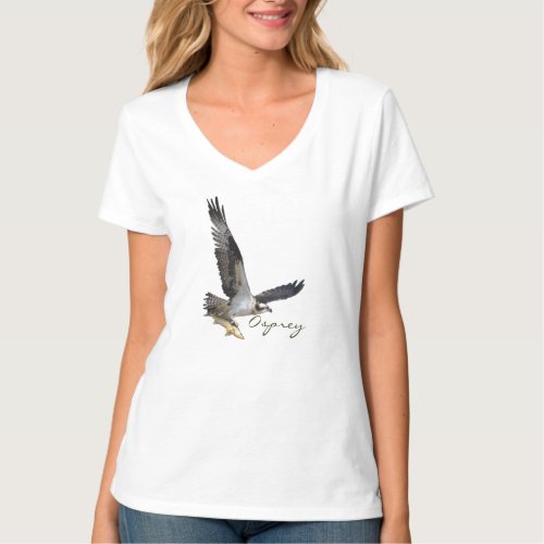 Soaring Osprey Fish Hawk with Fish Catch Shirt