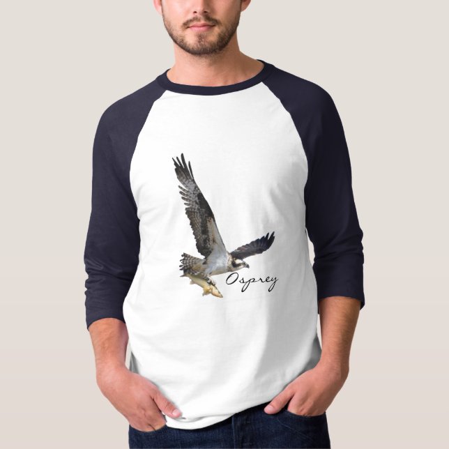 Soaring Osprey Fish Hawk with Fish Catch Shirt (Front)