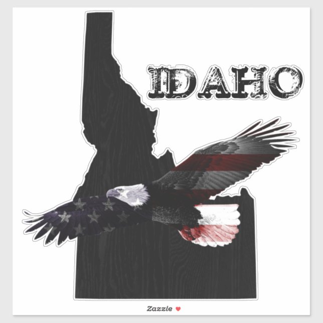 SOARING PATRIOT EAGLE IDAHO STICKER (Sheet)