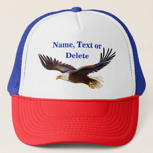 Soaring Personalized Eagle Hat Cap Your TEXT Trucker Hat