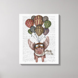 Soaring Pig Canvas Print