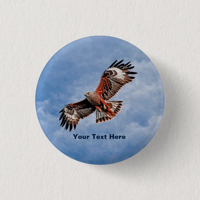 Soaring Red Kite Button (Front)
