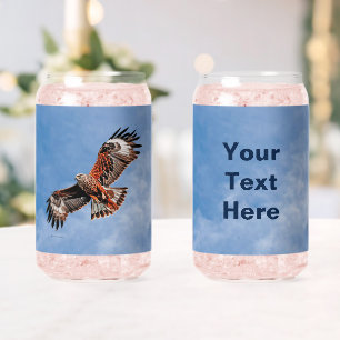 Soaring Red Kite Can Glass