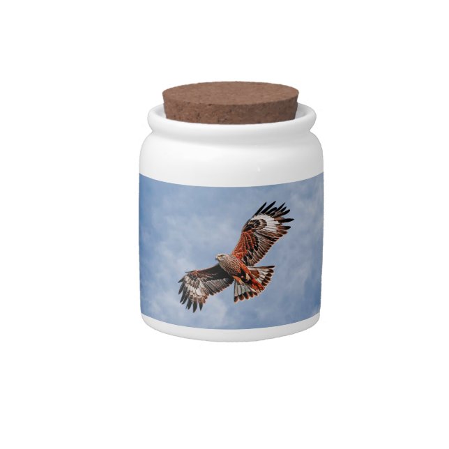 Soaring Red Kite Candy Jar (Front)